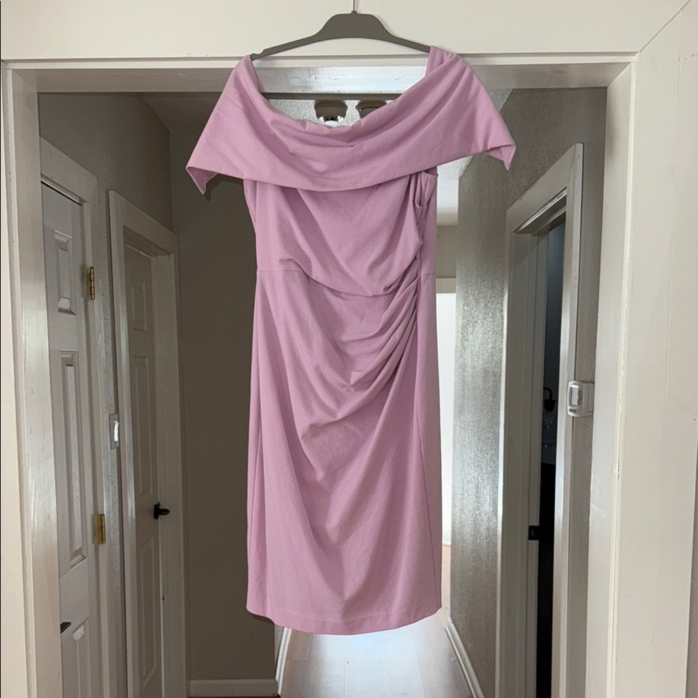 Elegant Pink Off-Shoulder Dress